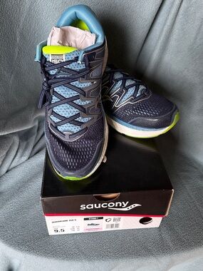 Saucony Women's Running Shoes - Navy, Light Blue & Lime